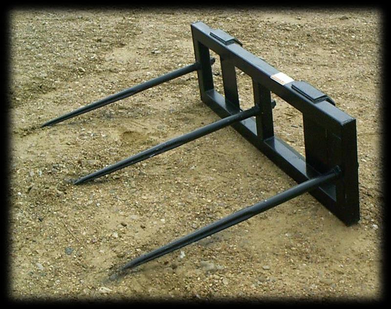 MODEL 4500 FRONT BALE FORKS AVAILABLE IN PIN - ON OR QUICK ATTACH 4700 FM 109 Has 2-49" Replaceable Forged Spears on 33"