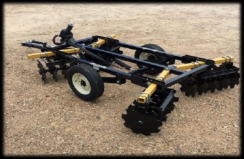 PULL TYPE DISC HD-P 2020 HD-P 2420 HD-P2820 4700 FM 109 Heavy Square Tube Frame, adjustable gangs with quick pull pins. Sealed Roller bearings, HD-P 2820 has 12 bearings. New 15" Tires on Ag Rims.