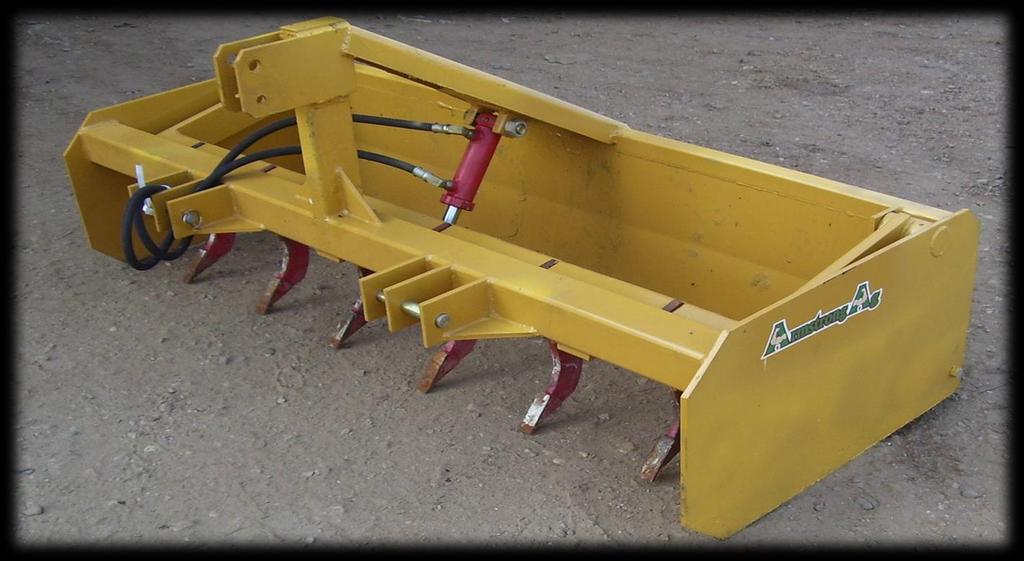 HYDRAULIC BOX BLADE - BBHS Commercial Box Blade w/ Hydraulic Shanks BBHS6.5 BBHS8 HEAVY & TOUGH For Commercial Work and Serious Dirt Movers.
