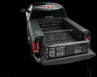 the tailgate and the available RamBox System bed-side compartments.
