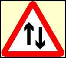 4527 CARS11.42 Which of these signs means the end of a dual carriageway? 4528 CARS11.43 What does this sign mean? End of dual carriageway End of narrow bridge Road narrows Tall bridge 4529 CARS11.