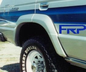 FACTORY STYLE BODY FLARES TOYOTA - factory style body flares - page 1 of 2 TFF01 75, 78 & 79 SERIES (FRONT ONLY) pre VDJ TFF02 75, 78 SERIES TROOP CARRIER WITH FUEL FILLER AT