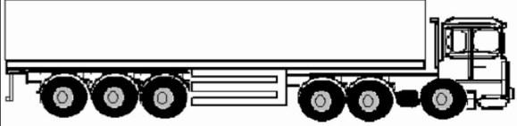 TONNES PER MAIMUM WEIGHT METRE () A combination of a three axle tractor unit with a three axle semi-trailer 40 tonnes A combination of an appropriate motor vehicle with a three axle appropriate