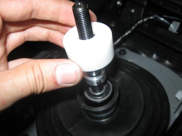 36. In the 370Z, you will need to zip tie the upper rubber boot, pictured to the left, around the white or black plastic bushing to ensure a perfect fit.