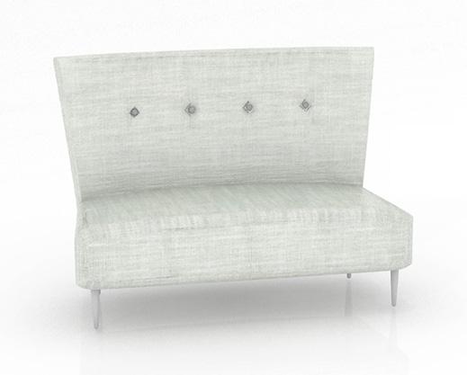 Soft Seating Grey Linen Chesterfield 3-Seat Sofa (SF001) Grey Linen