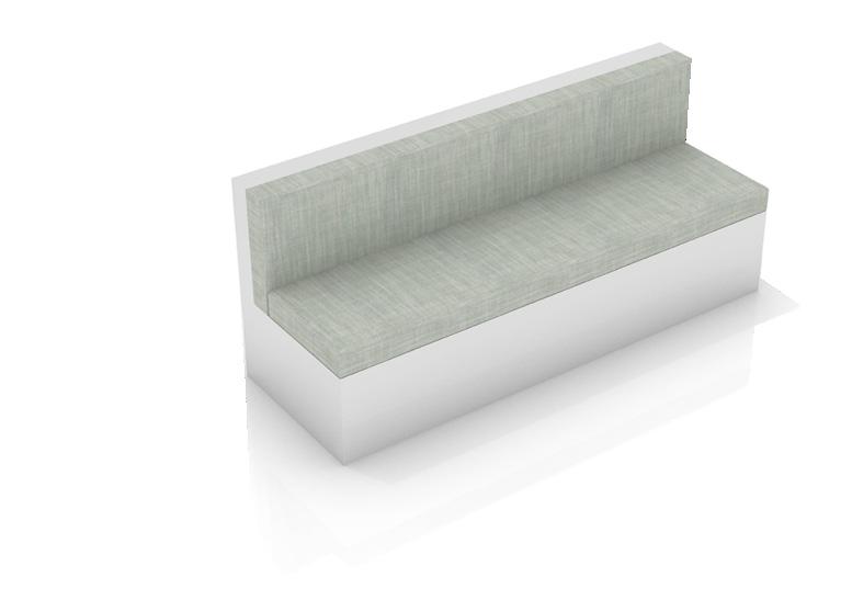 5m Low Height Banquette Seating (BQ001) Width - 150cm Height- 70cm Depth- 84.