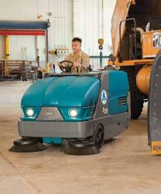 SETTING THE STANDARD IN COMPACT SWEEPER PERFORMANCE, SAFETY AND VALUE MAXIMUM PRODUCTIVITY AND OPTIMUM CLEANING n Maximize dust control and improve air flow filtration with the SweepMax 3-stage dust