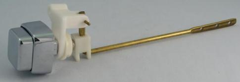 12-868 BRASS CHROME INDIVIDUALLY BAGGED FRONT MOUNT PUSH BUTTON UNIVERSAL FIT AVAILABLE IN CHOICE OF COMPONENT MATERIALS PART #: SIZE: ARM: