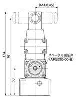 Series 000/000 Dimensions 000- : With sub-plate With flow control