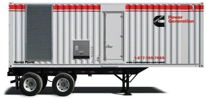 Specification sheet Rental Power 800 kw Description This Cummins rental package is a fully integrated mobile power generation system, providing optimum performance, reliability, and versatility for