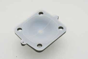 when used as a backing in two-piece diaphragms, Newman 2107 has been shown to impart outstanding sealing properties at the lowest bonnet torque values, a substantial improvement over OEM parts.