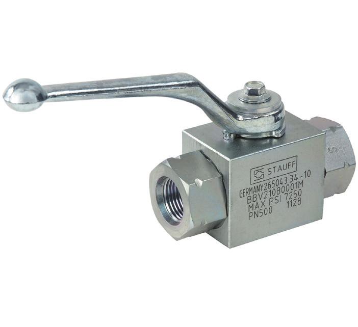 Two-Way Ball Valves A High-Pressure Block Body Ball Valve Type BBV-2 List of Components No. Qty.