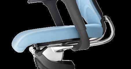 Seat-depth extension. In the standard version the seat depth is 430 mm (approx. 16⅞ inches).