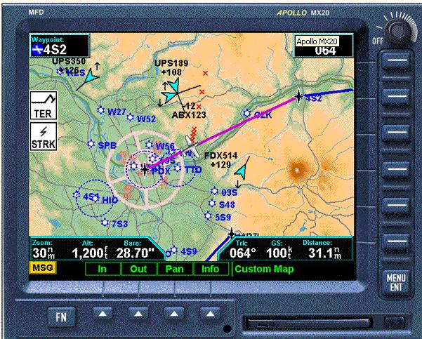 Columbia 350 (LC42-550FG) Section 7 Description of the Airplane and Systems and JeppView, instrument approach plates can be displayed on the unit.