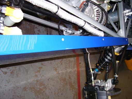 Place them right in these corners so they are not in the way when you mount your roll bar later in the build.