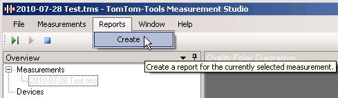 2 Create a report The measurements can be extracted into a report.