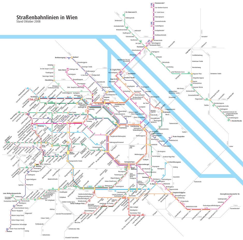 Vienna Tram Network Overview Tram network 31 lines 231 km line length = 445 km track