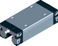 Rexroth Ball Rail Systems Standard Runner Blocks, Steel Version Runner Block 1623- Slimline, long Versions: Runner block without ball retainer: for part numbers, see table Runner block with ball