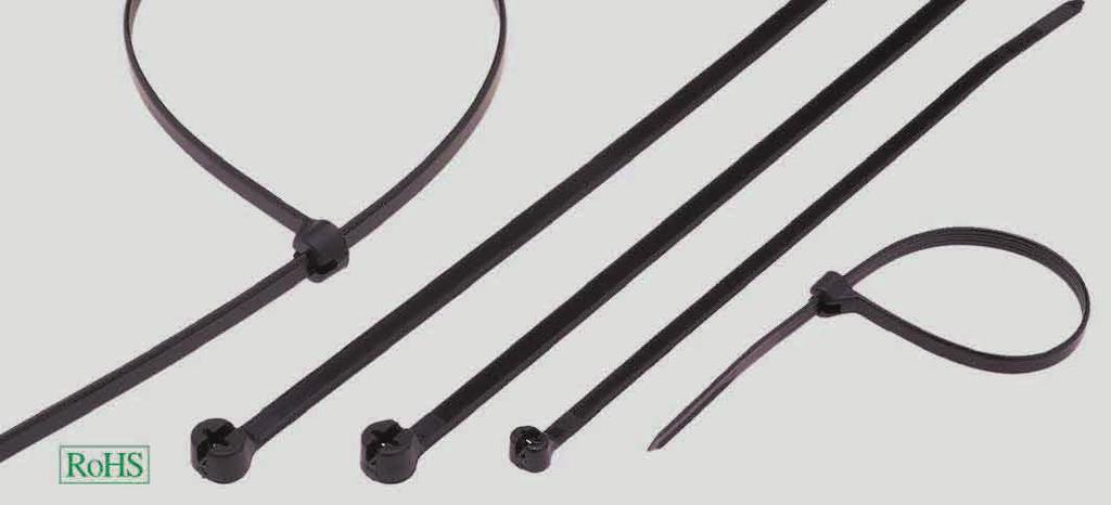 cable tie type TY-MX with steel lug lock - a product by Thomas & Betts TY-RAP (UV-stabilised) TY-RAP Cable binder with steel lug lock made of corrosion-resistant, non-magnetic steel.