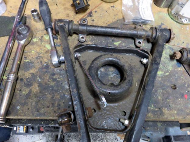 This is the original lower wishbone for the MGB that needs