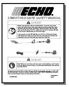 Immediately notify your retailer or ECHO Dealer of damaged or missing parts.