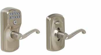 Deadbolt retracted from outside by entering valid user code then rotating keyway turn or by inside thumbturn.
