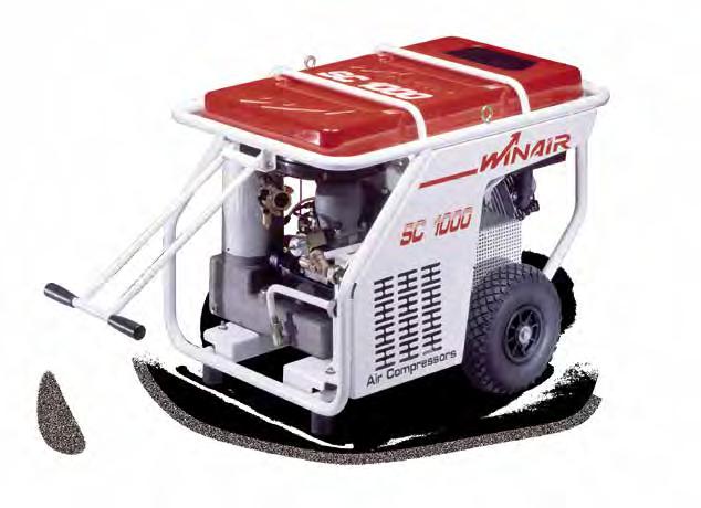 The progressive adjustment of the airflow constantly maintains an operating pressure between 7 and 8 bar, thus avoiding the use of a cumbersome air tank.