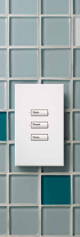 CURTAIN TRACK KEYPADS COLOURS AND FINISHES Lutron offers keypads in a number of different button configurations and colour and finish options to meet your needs for functionality and décor.