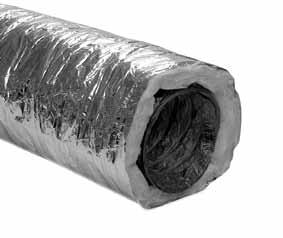 POLYIZODUCT POD d 1 Flexible duct thermally insulated with 25 or 50 mm thick mineral wool. Its internal jacket is made of 30 µm thick double-layer polyester.