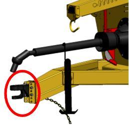 Removing the cotter pin closest to the frame of the machine and sliding the cylinder pins out To reinstall, reverse the removal procedure NOTE: Always cover exposed cylinder shafts with grease to