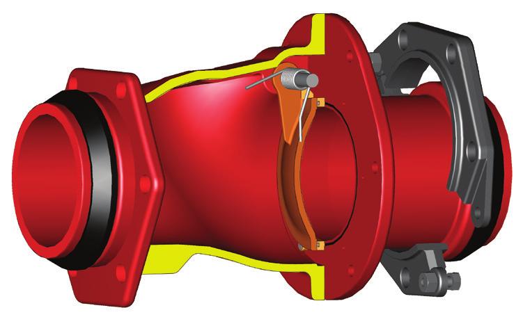 . The check valve shall be a stand alone unit able to be positively restrained to any 6 mechanical joint fire hydrant shoe. 3.
