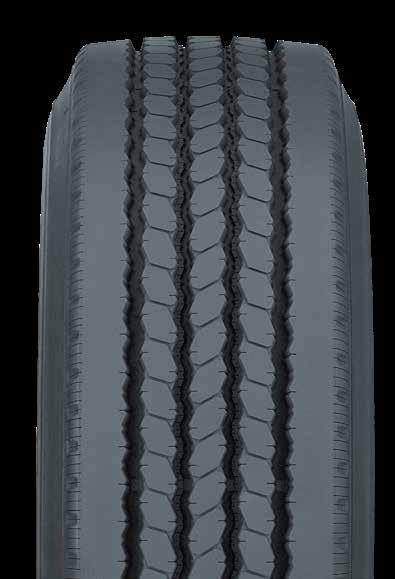 M122 REGIONAL TO URBAN ALL-POSITION TIRE The M122 is a versatile all-position tire designed for moderate regional and urban applications.