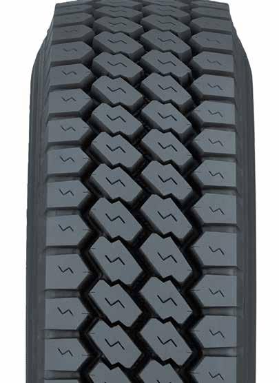 M650 REGIONAL AND URBAN DRIVE TIRE The M650 is a deep, open-shoulder drive tire designed for high torque applications.