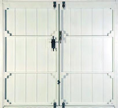 The premium option has cable operated latches to the top and bottom of each door leaf, providing easy but