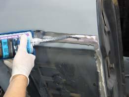 Apply wax paper to the car surface area where the scoop