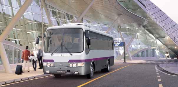 Main Specifications HYUNDAI BUS A E R O T O W N Drive Type LHD, 4X2 Body Type Standard body Long body Purpose Business Local Business Local Suspensoin Type Leaf Air Leaf Leaf Air Leaf Seat Capacity