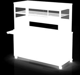 made of insulated glass 1 height-adjustable middle shelf made of toughened safety glass Electronic temperature controller with digital temperature display Interior lighting Fully automatic air
