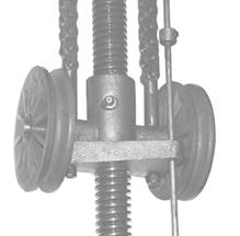 If necessary, use a /6 Allen wrench to turn the adjustment bolts for proper alignment of the chain.