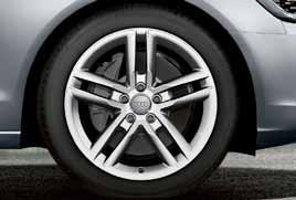 5 Cast aluminium wheels, 7-double-spoke design, silver Set an unmistakeable accent to your Audi A6 due to the sharp design of this