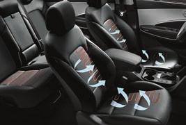 HEATED AND VENTILATED SEATS Adapt to the cold weather with the standard driver and front passenger heated seats.