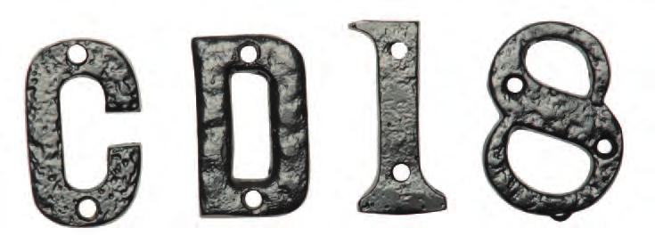 House numerals and letters 50mm (2 ), 76mm (3 )