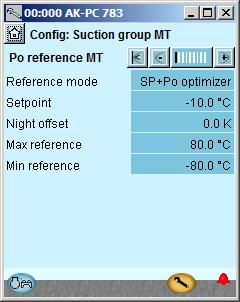 Configuration - continued Set control of suction group MT 1. Go to Configuration menu 2. Select Suction group 3.