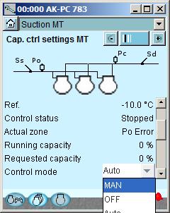 Manual capacity control 1. Go to overview 2.