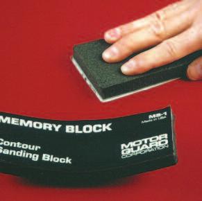 This unique sanding block utilizes two different densities to achieve the ultimate in block sanding of