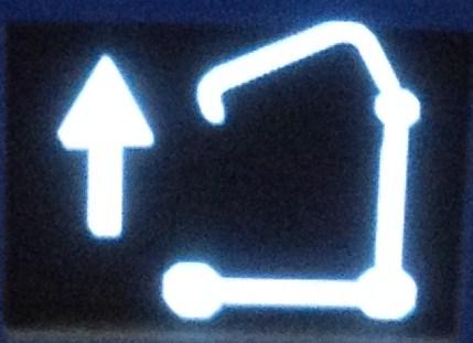If someone tries to use the lift while mains plugged in, the symbol will appear on the display.
