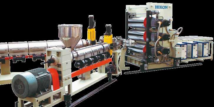 TD 65 Multi sheet extrusion plant TD/DL series for thin sheet applications TD 75 Screw Dia (mm) 65 (30:1) 75 (30:1) TD DL 75/45 75/45 (30:1),