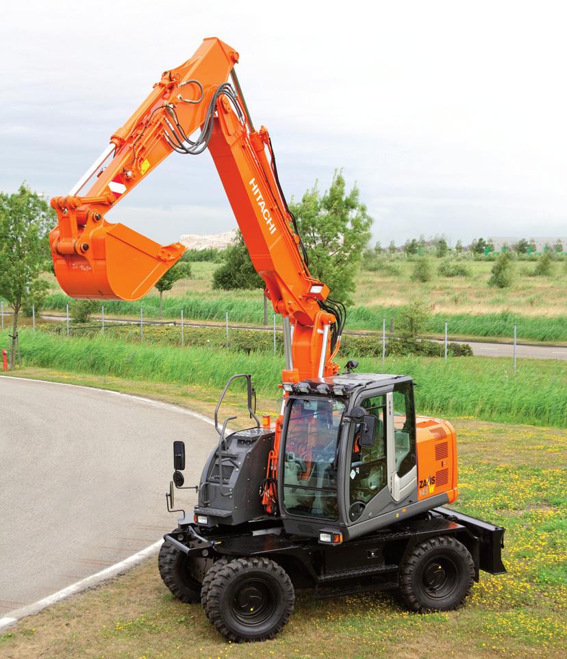 ZAXIS-3 series Short-tail-swing version WHEEL EXCAVATOR Model Code: ZX145W-3 Engine Rated Power: 90.