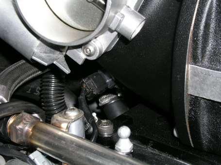 New MAP Sensor Plug Location r. Clipping existing throttle body harness. (Two plugs) s.
