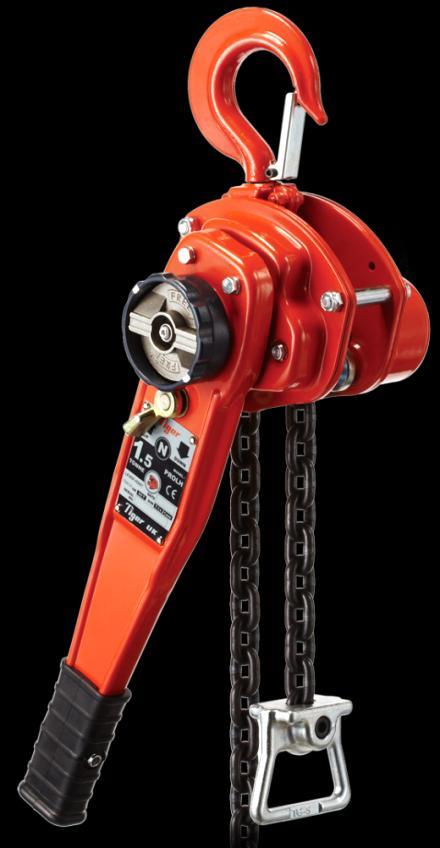 certified at 2% of the rated capacity Adaptable to use both inverted and horizontally Each hoist is individually proof tested at 1.