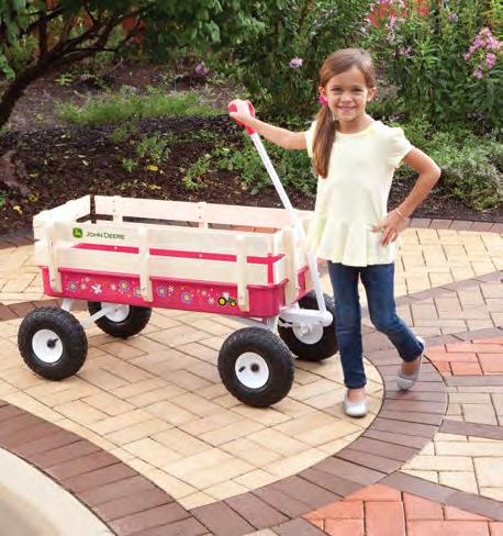 LP53339 Sku: 46449 Pink Stake Wagon Pack: 1 Age grade: 2+ Rugged steel construction, new Stable Steer steering for easy maneuverability, smooth ride pneumatic tires.